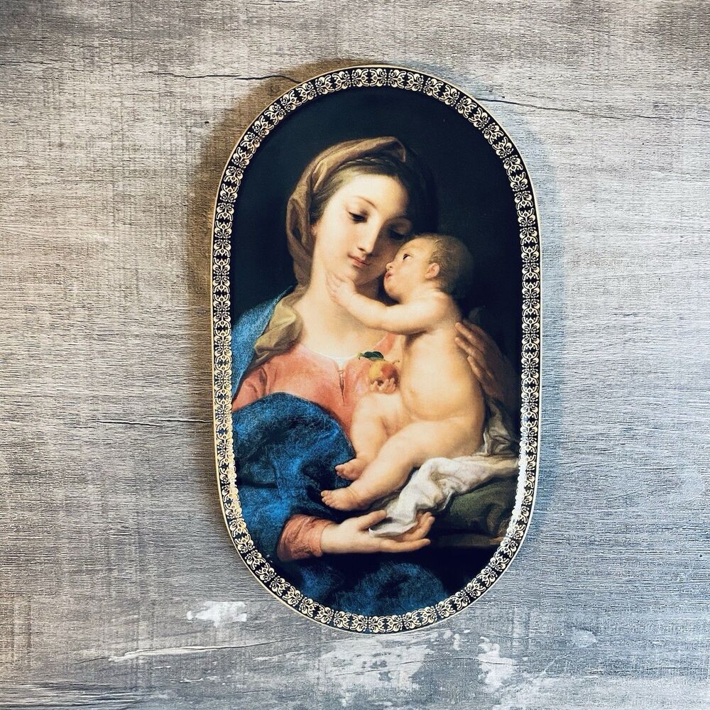 1997 Vintage Bradford Exchange The Masters Series Mother Madonna And Child Plate